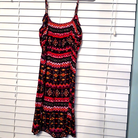 Black, Pink, Purple, Orange, and white Dress - Picture 3 of 4